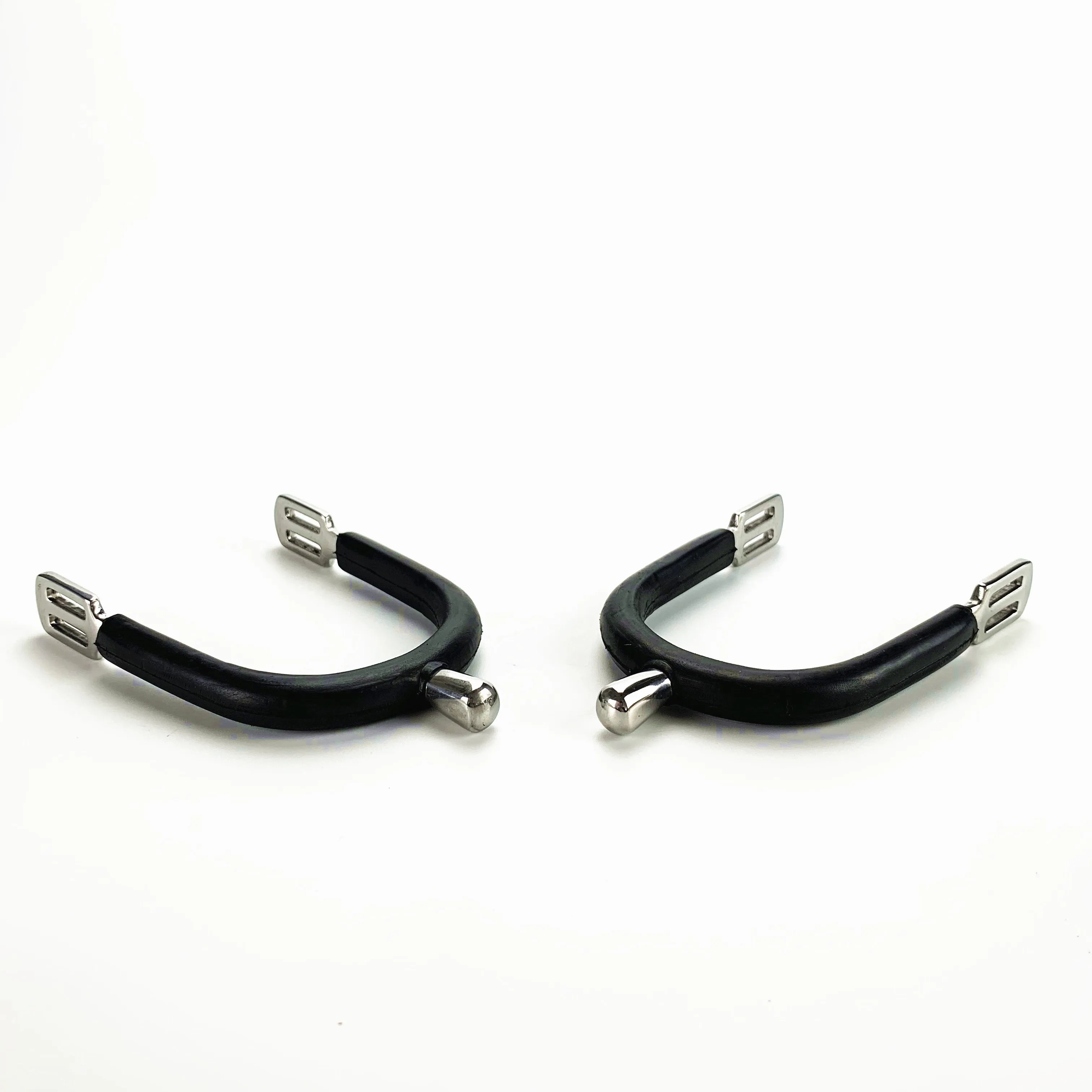 With Rubber Coated Band and Round Neck English Horse Racing Spurs