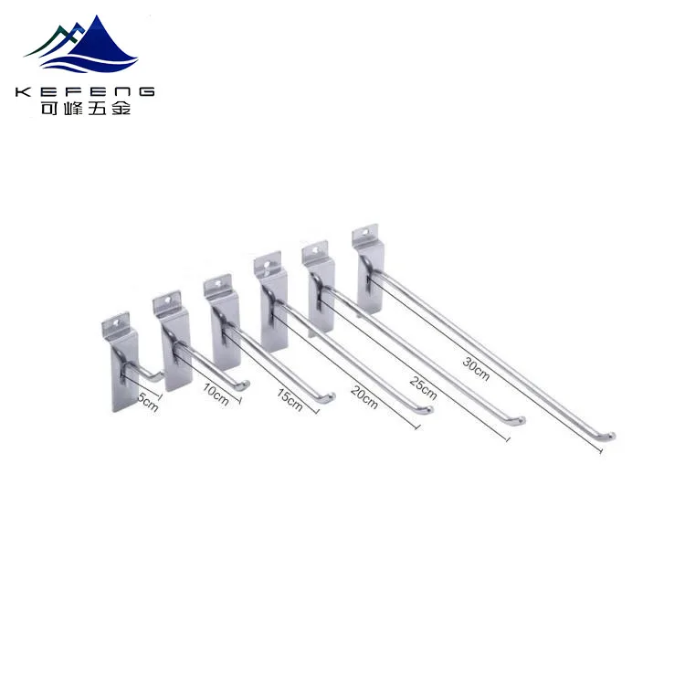 Wholesale Cheap Slatwall board hooks heavy duty coats hooks metal slat wall hook