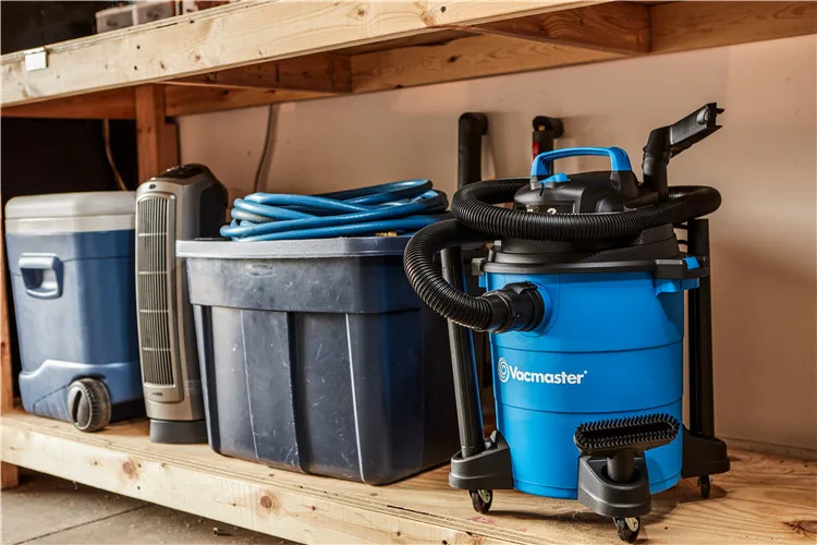 Vacmaster portable Wet Dry vacuum cleaner with large casters, balanced top handle, integrated hose+cord storage-VOC507PF