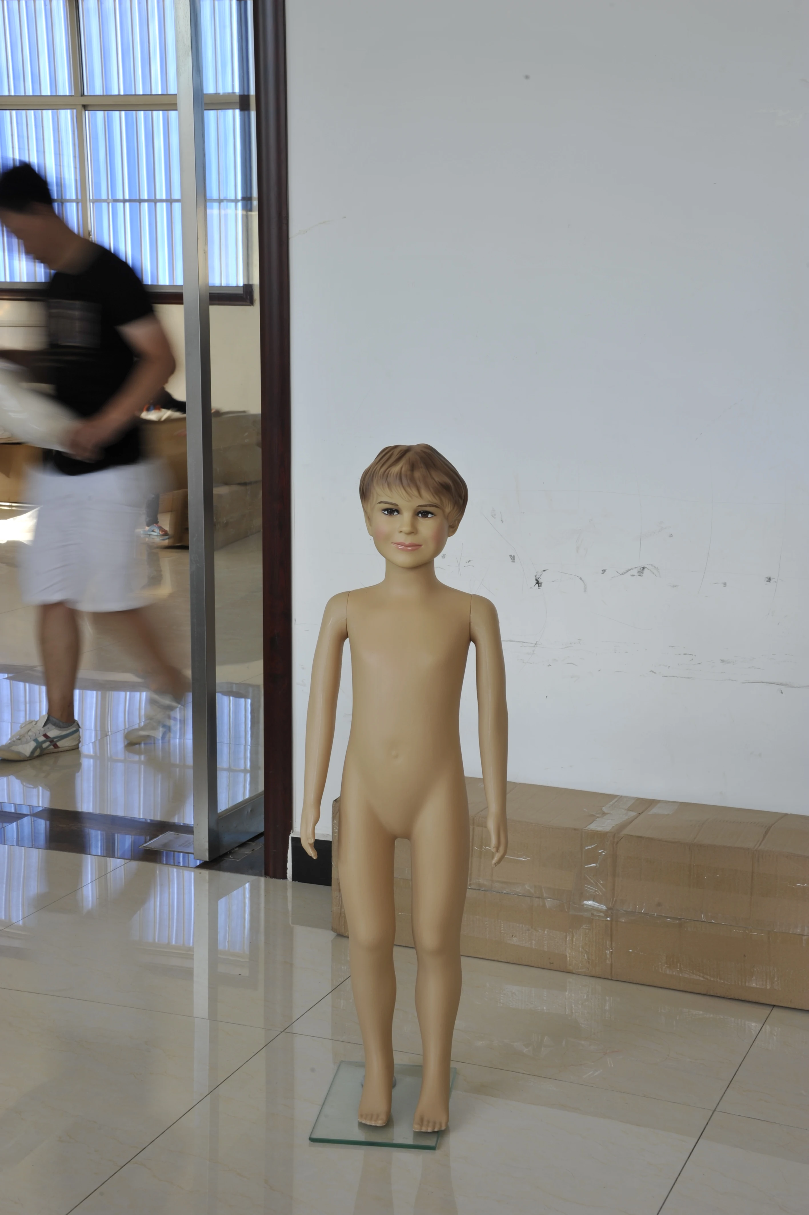 lifelike Kids full body window display children mannequin with style face