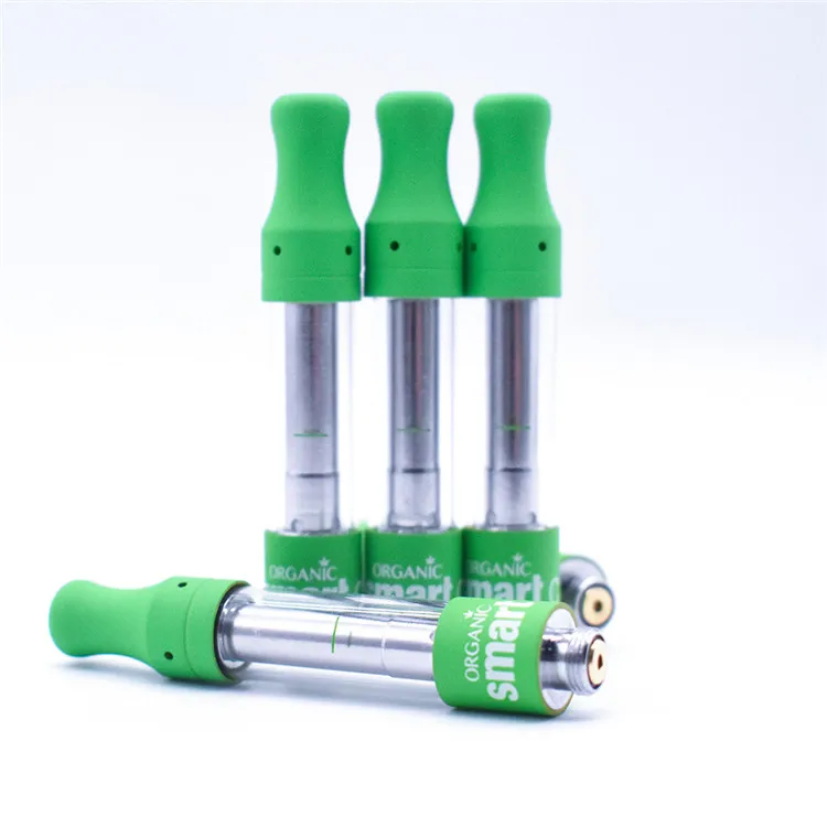 
1ml ceramic heating element coil green color empty oil vape tank Smart carts vape cartridge 