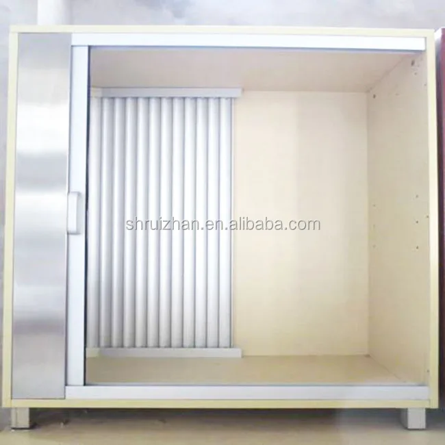 RuiZhan Factory Direct Supply Horizontal Cabinet PVC Kitchen Tambour Door Roller