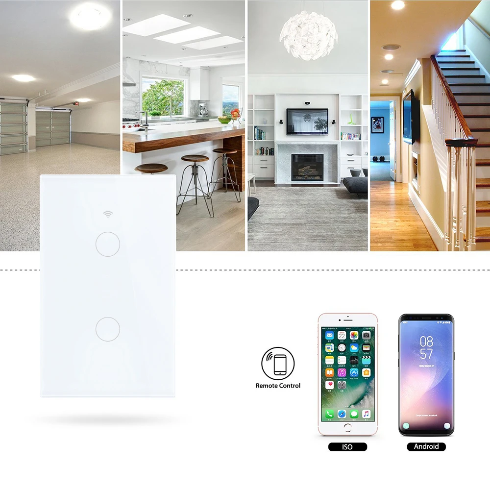 Tuya Smartlife  10 A rf433 controller Luxury Glass Panel light panel home intelligent wireless led smart wifi touch switch