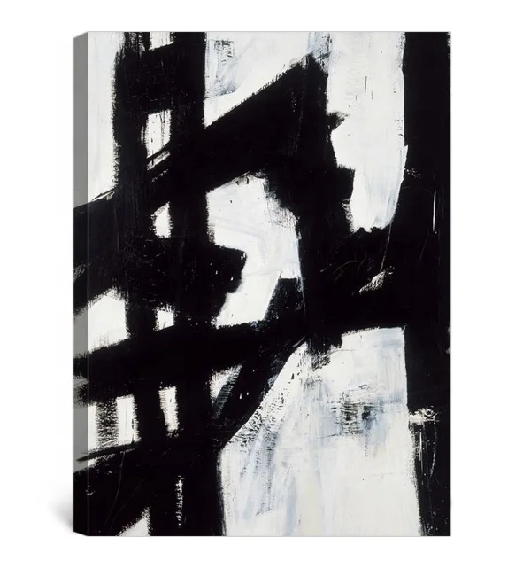 Modern style black and white abstract oil painting high quality 100% handpainted wall art canvas painting for home decoration