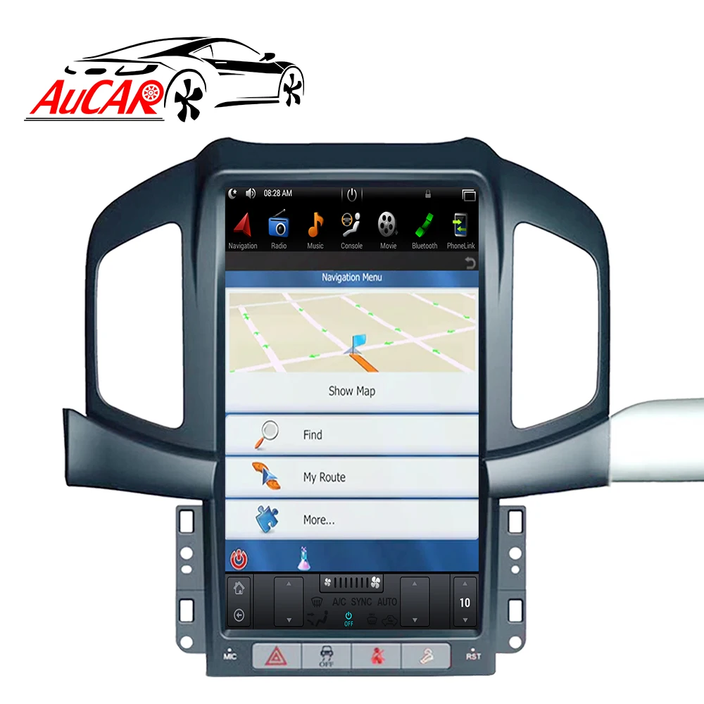 Автомобильный мультимедийный плеер AuCAR, автомагнитола на Android 9, с экраном 13,6 дюйма, стерео, видео, GPS-навигацией, DVD, для Chevrolet Captiva 2013-2017