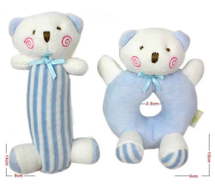
china toys export plush baby rattle rings toy 