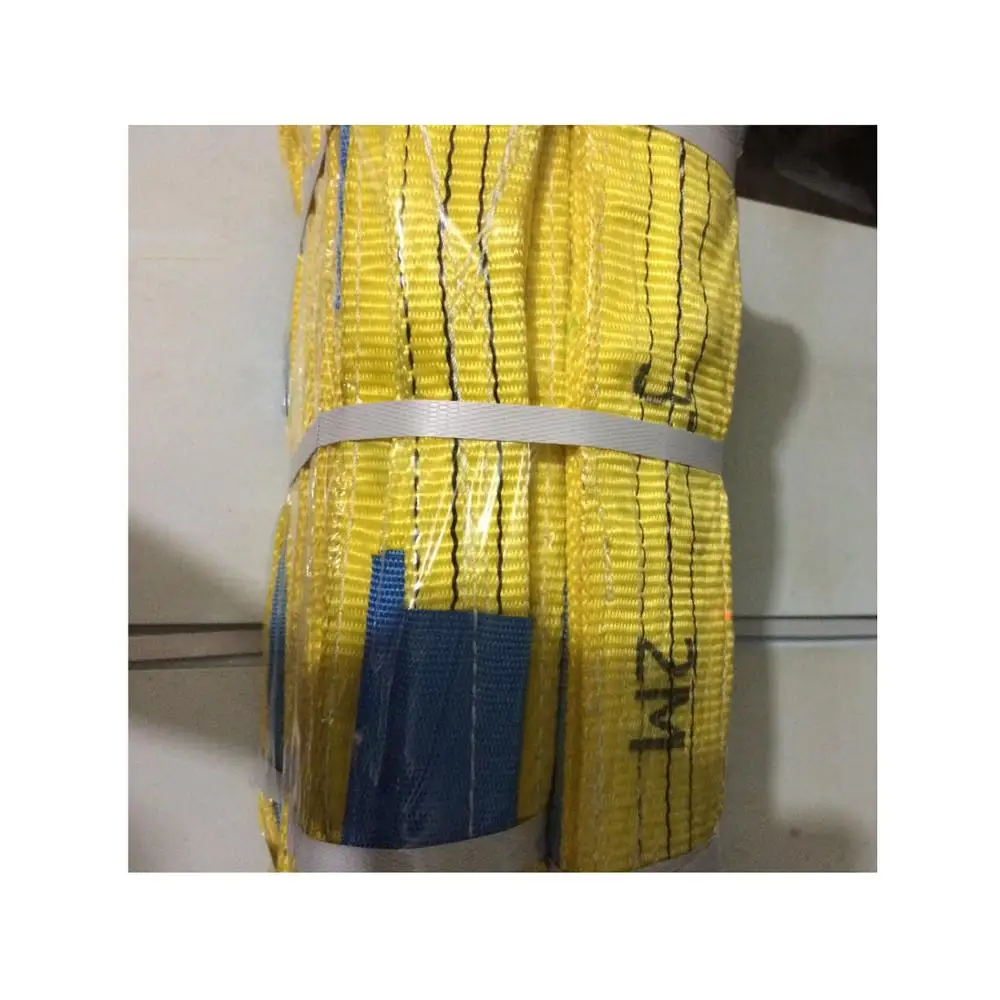 
Industrial WLL 10 T tonne flat duplex polyester webbing sling lifting sling belt strap becket eye safety factor 4 5 6 7 