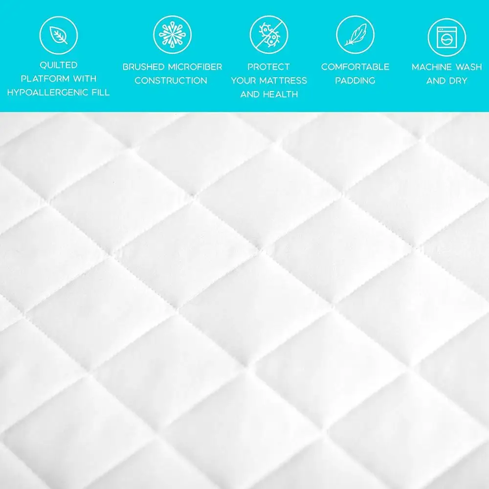 Водонепроницаемое стеганое из микрофибры защитный чехол для матраса полностью оборудованная дополнительный комфорт двойной