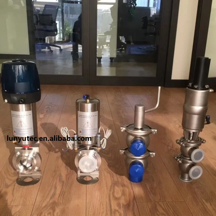 
Stainless Steel Sanitary Pneumatic Butterfly Valve with Position Sensor 