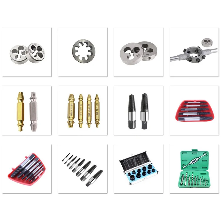 8pcs damaged Broken Pipe tube repair tools Bolt Screw Extractor and Remover Set for 1/8 to 1 inch 25 35 45mm