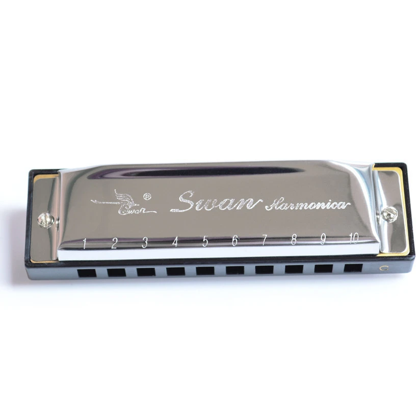 High quality professional swan harmonica 10 hole for sale