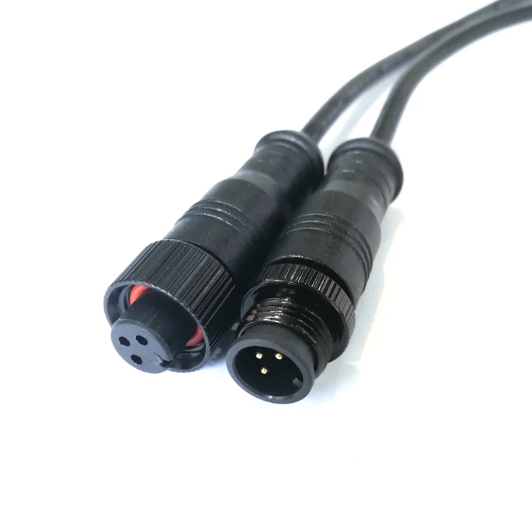 IP68 3Pin 3 Way 4 Wire 4Pin DC Waterproof M8 M12 Connector