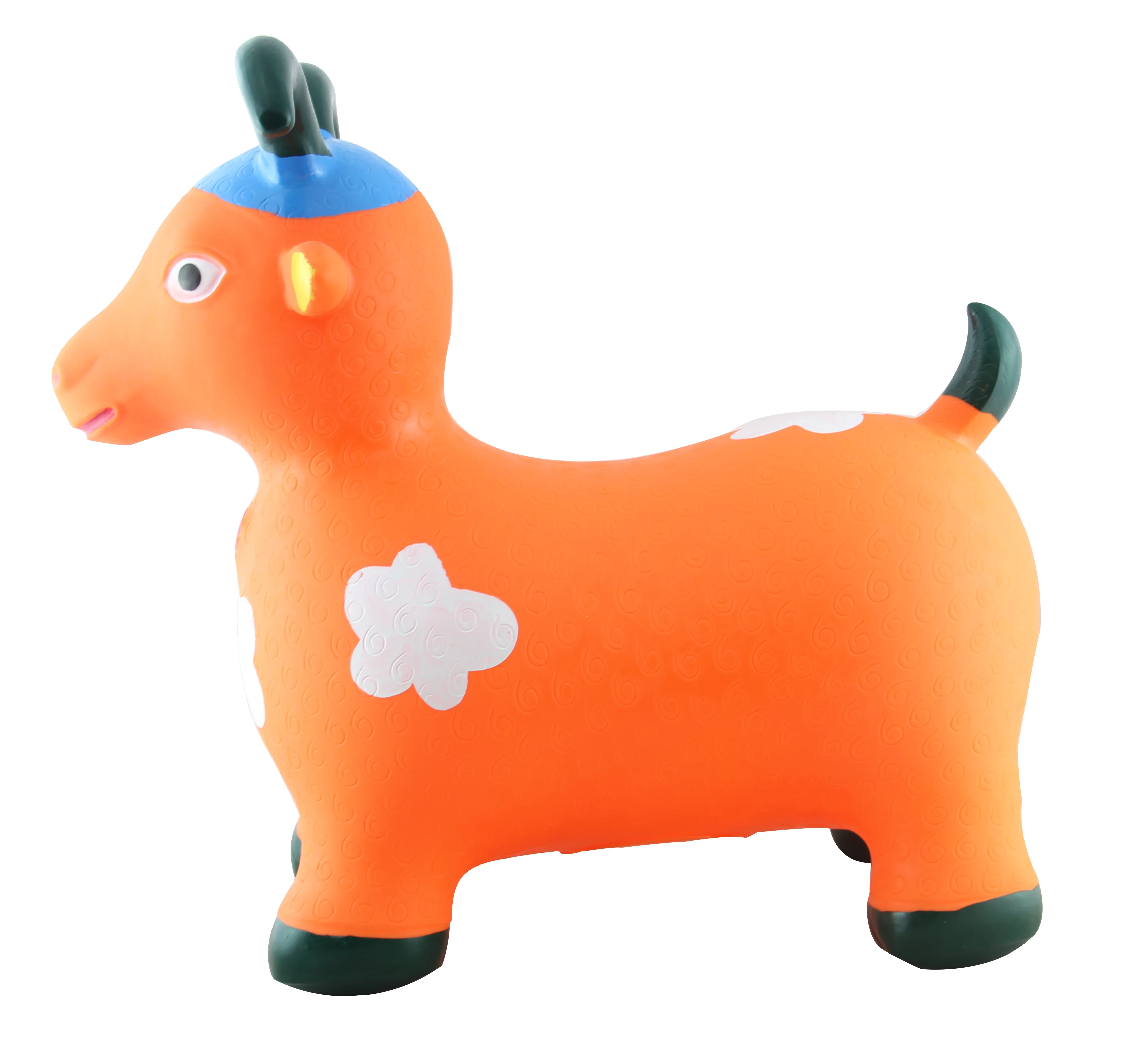 Inflatable Eco-friendly PVC Ride-on Animal Hopper Painting Sheep with Voice indoor & outdoor toys