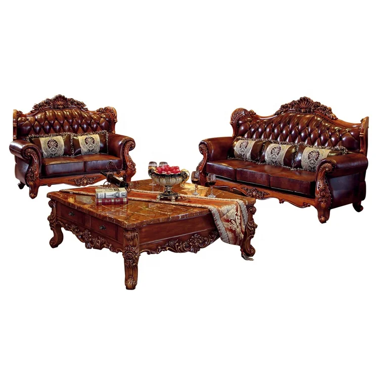 Wholesale good quality Teak color Sofa set with Coffee table (60672895296)