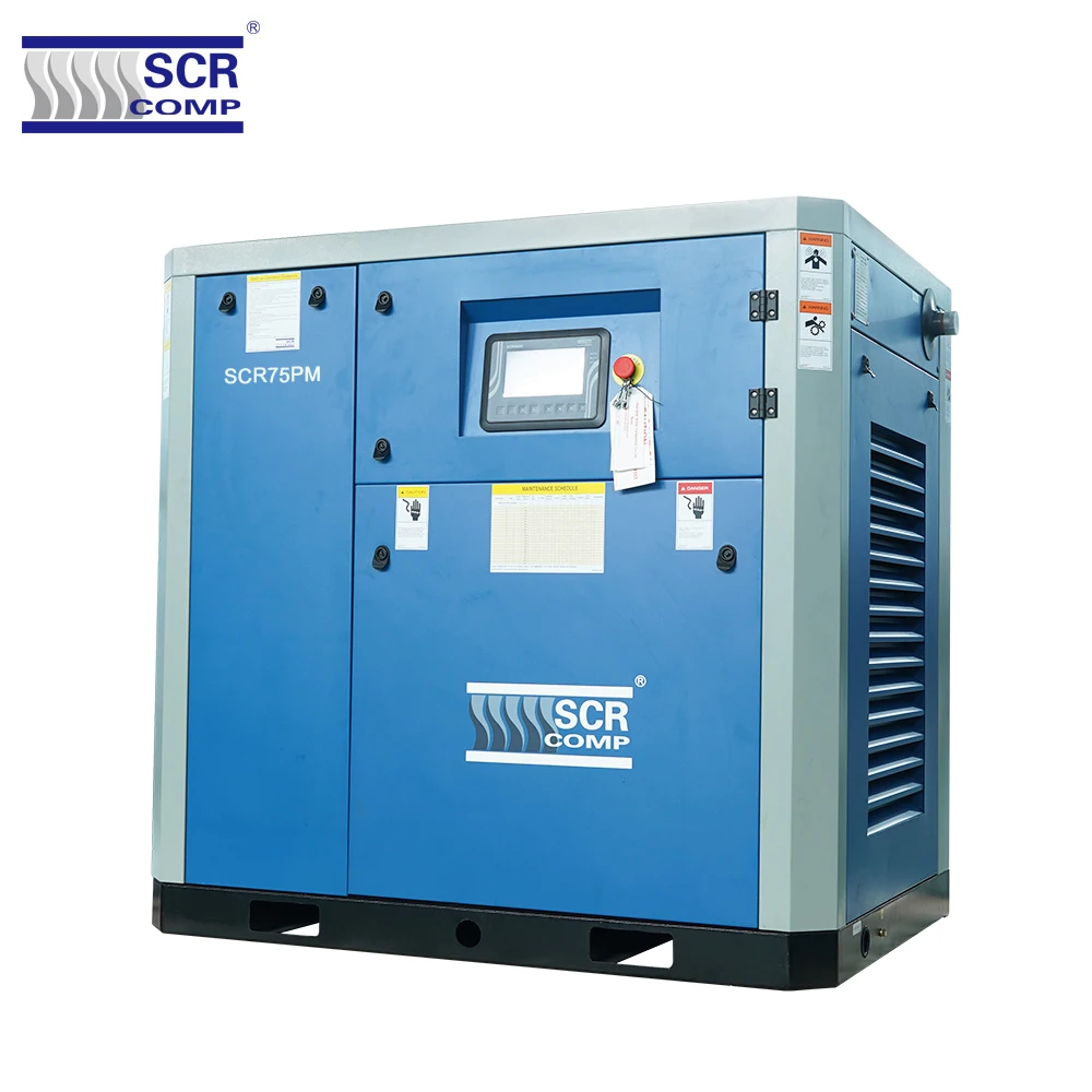 55KW 75HP 10bar industrial air compressor price energy saving Electric permanent magnet compressor SCR75PM