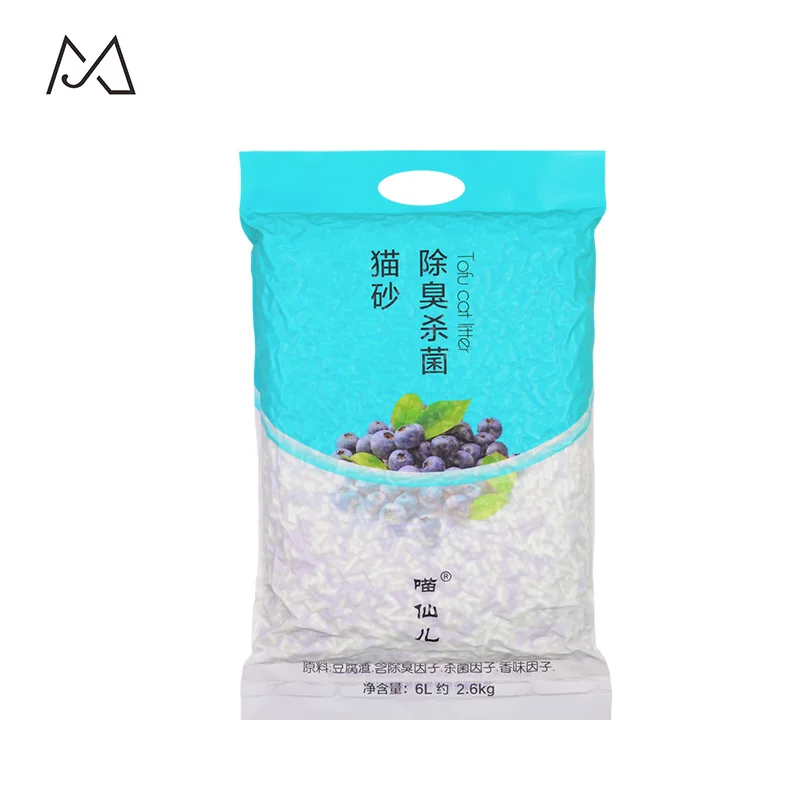 China Pet Supplies Wholesale Organic Eco Clumping blueberry Tofu Cat Litter