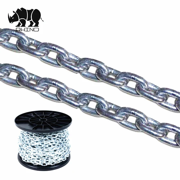 Chinese Manufacturer Plain Galvanizing DIN 766 Short Link Iron Chain Open Link Chains
