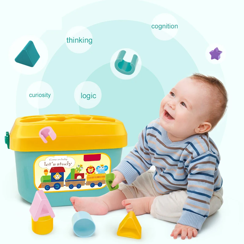 Baby First Blocks Colors &Shapes Matching Toy Children Educational Sorting Box Infants Toy