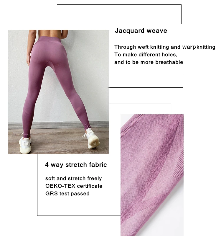 AmeSin Stretchy Gym Tights Tummy Sexy Seamless Leggings Scrunch Booty Push Up Fitness Running Butt Lift Gym Leggings For Women
