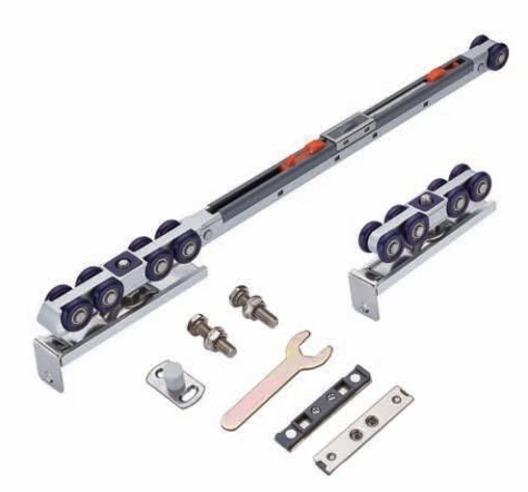 Sliding Wood Door Aluminum Track Rail For Soft Close Sliding Hanging Wheel Roller