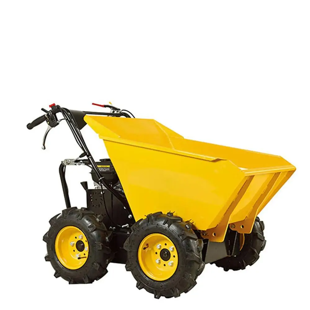 300kg Gasoline Engine power barrow  4X4 wheel mini dumper