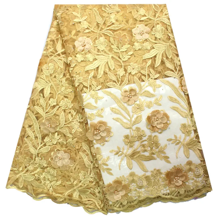 Latest style white french lace fabric nigeria lace