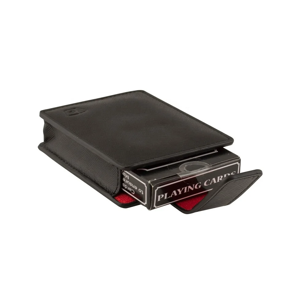 High Quality Single Deck Playing Cards Set in Leather Case with Belt Clip Holster