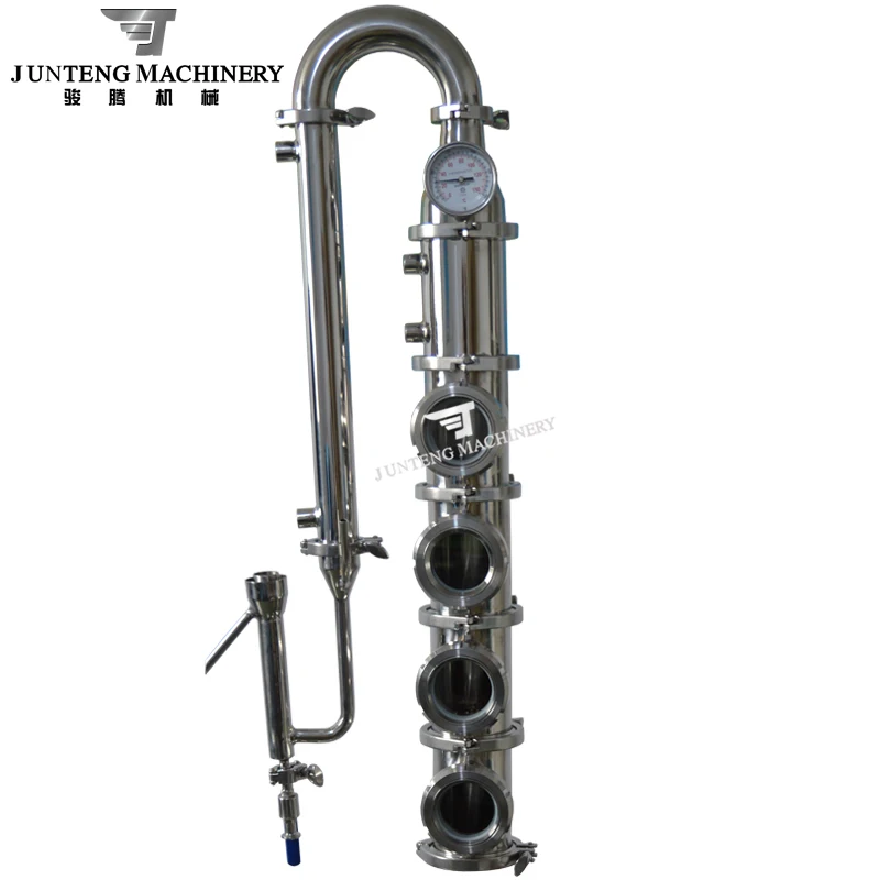 Custom 50L Alcohol Distillation Equipment Household Red Copper Whiskey Reflux Distiller