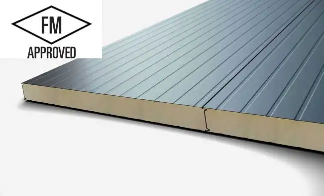 thermal Insulated and water proof sandwich wall/roof PU/PIR/rock wool panel approved by FM