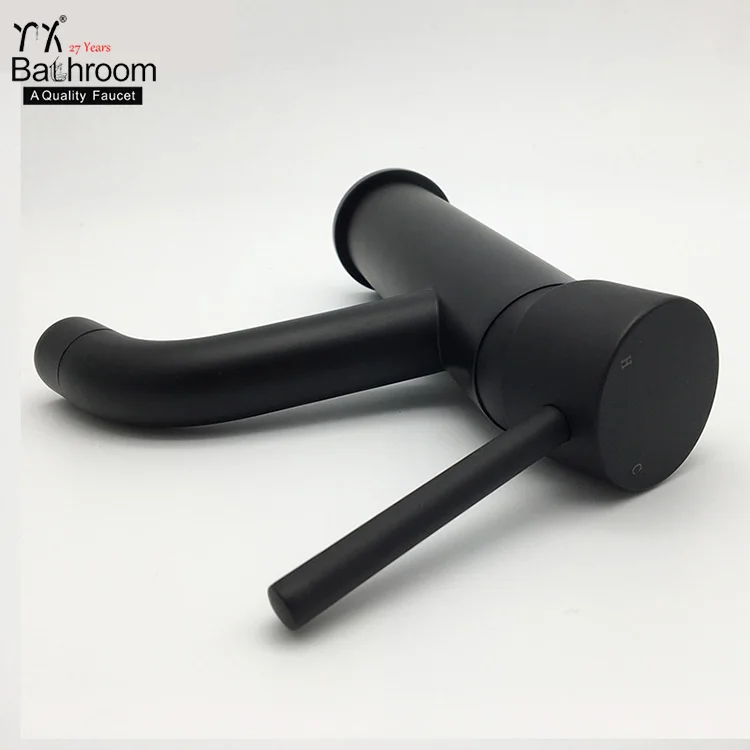European Style Hot items copper matt black bathroom mixer taps Single Handle Lever Durable Bathroom Wash Basin Taps