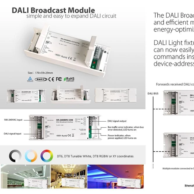 DALI Broadcast Controller DALI Broadcast Module DALI Broadcast Interface DT6 DT8
