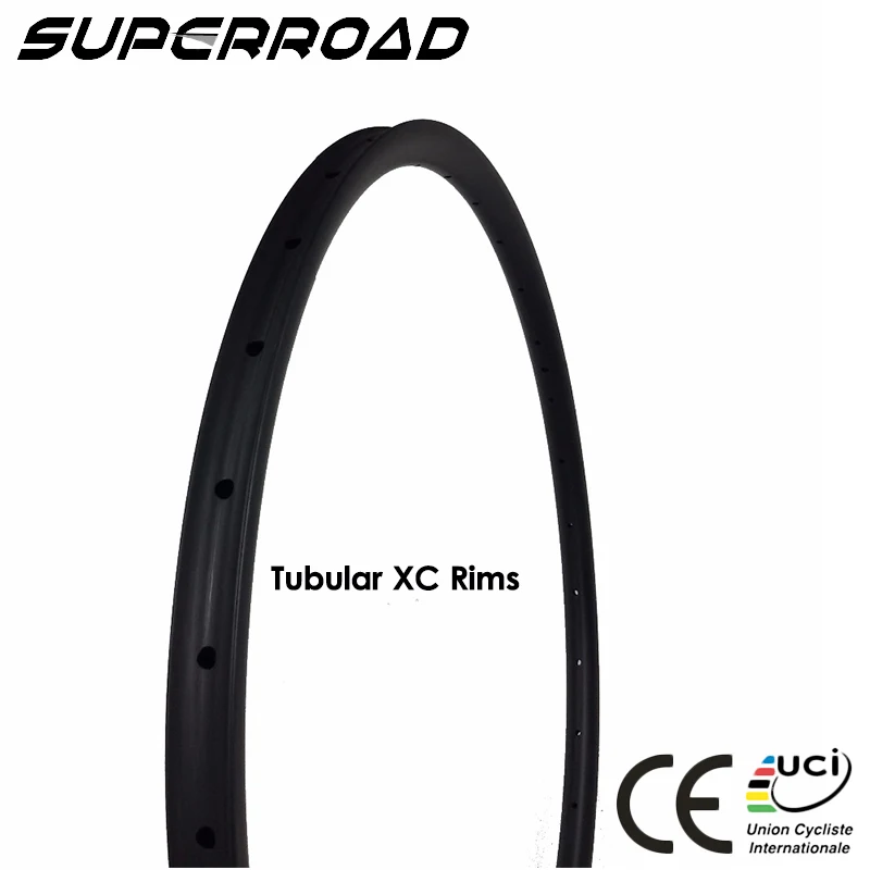 
Light Weight XC 650B 27mm Wide Tubular Mountain Bike Rims 28H 32H 27.5er Mtb Carbon Bicycle Wheel Rim 