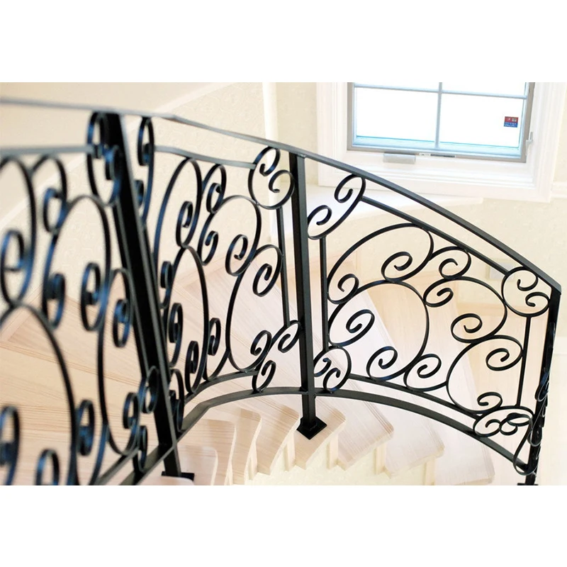 Exterior ornamental wrought iron balcony railings outdoor pool porch crowd control handrails designs