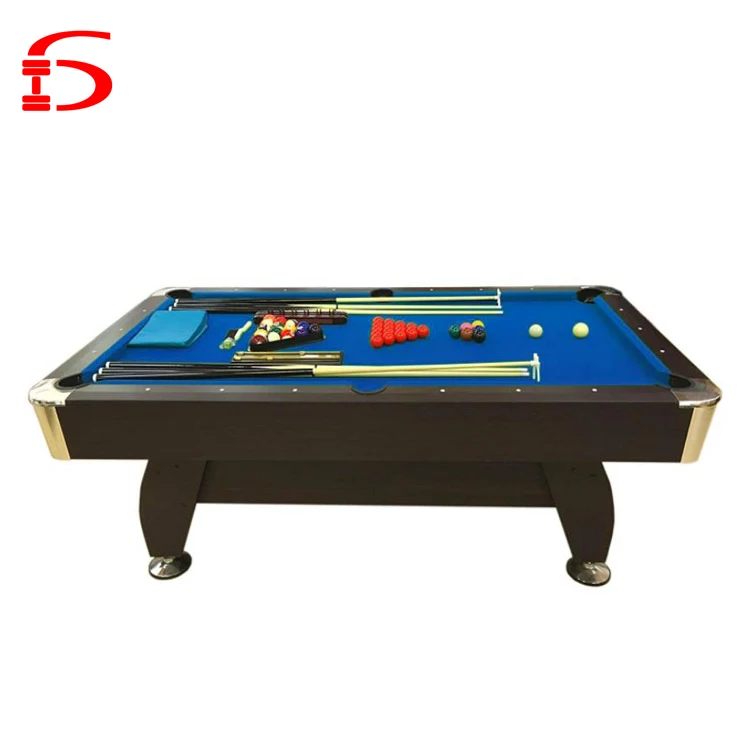 Blue colth Classic  Family Table Sport Game for Boys Girls 8ft wooden pool table
