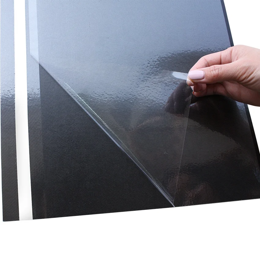 Self adhesive paper sheet for photo album 315*325mm white and black color PVC sheet with BOPP film dry mount sheets