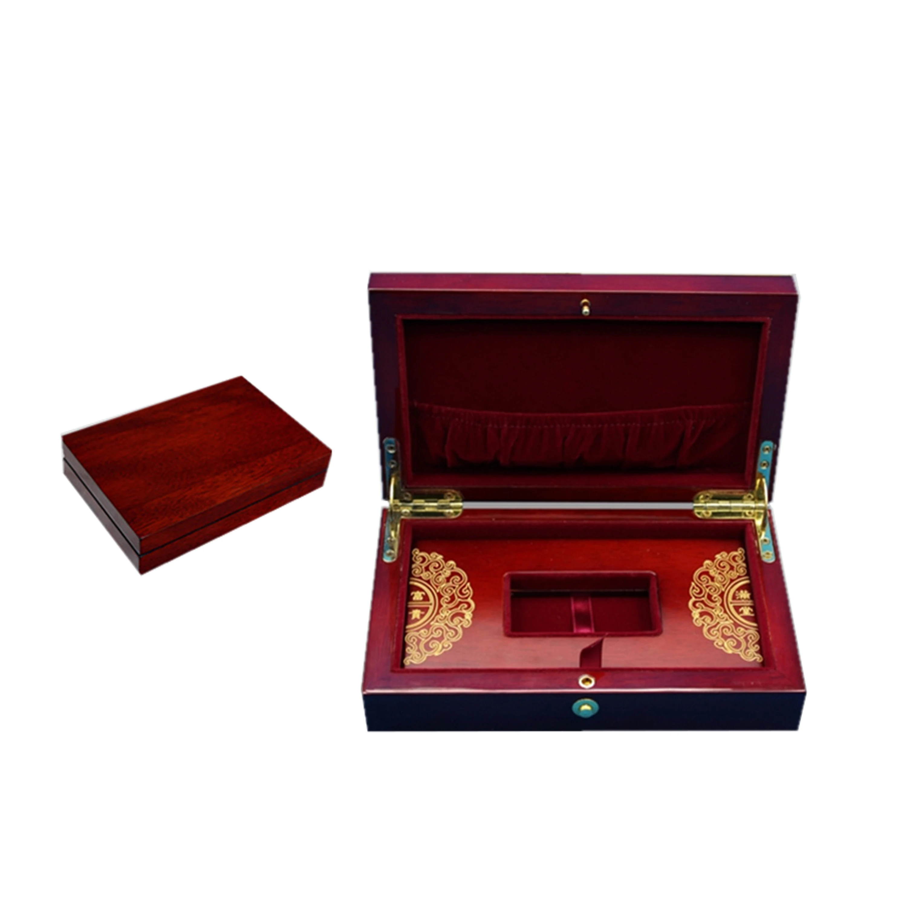 
2019 Hot Sales Custom Affordable Exquisite Metal Coin Case Pine Wooden Gift Box 
