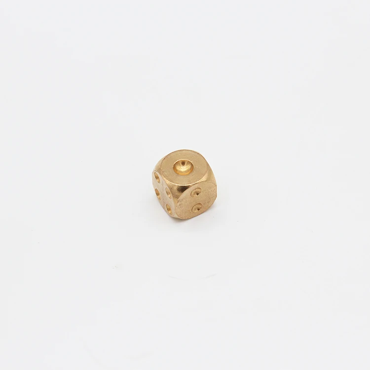 
50 pieces/lot Machining Manual Polishing Solid Brass Dice 