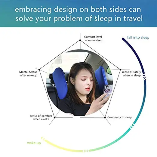 
3 color Patent Adjustable Kids Sleep Car Seat Headrest Pillow 
