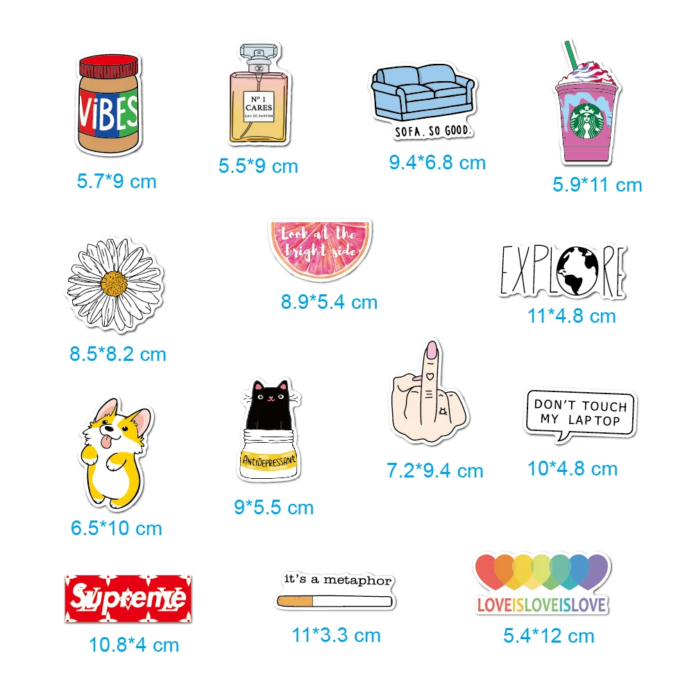 46P Cute VSCO girl stickers custom laptop sticker for Water Bottle Phone  Luggage Skateboard for Teens Girls