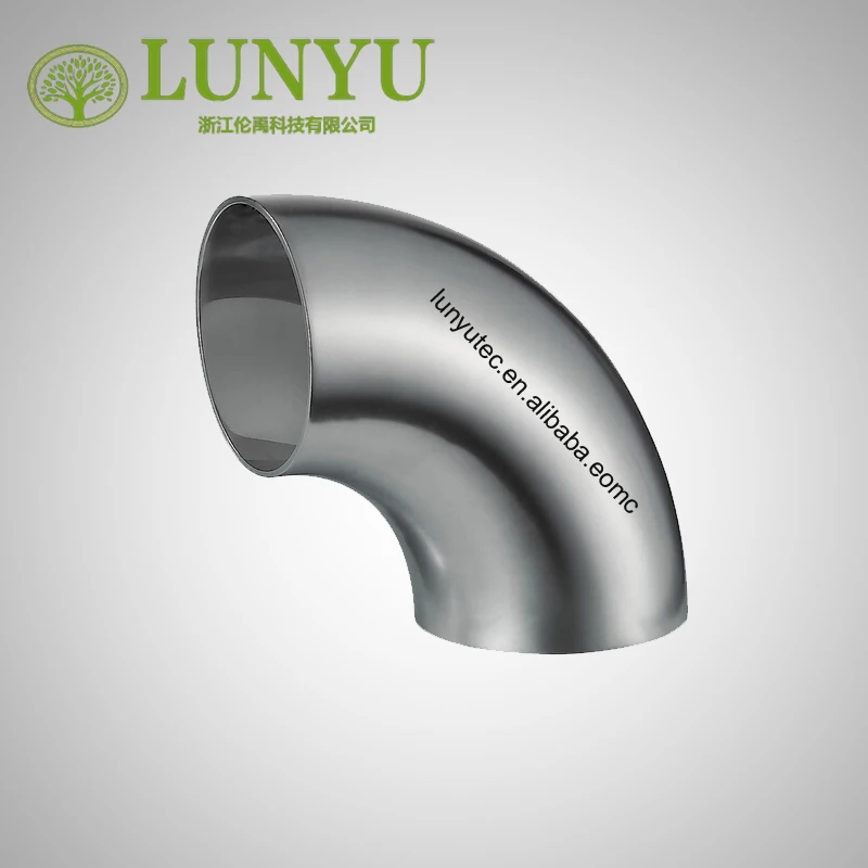 Stainless Steel Sanitary Welding Short Elbow Fittings For Food Industry 3A DIN SMS ISO