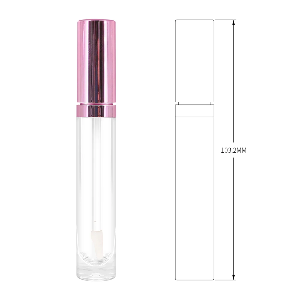 Manufacturer Cheap Custom Cosmetic Packaging Empty lipgloss tube plastic lipstick cosmetic make your own lipgloss tube