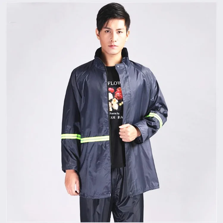 Походный дождевик темно-синего цвета, Светоотражающая полоса, отдельный дождевик, защита от дождя для езды на электровелосипеде