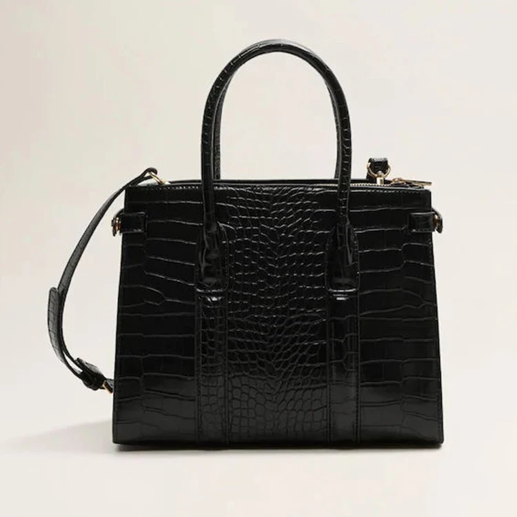 custom ladies hand tote bag pu pattern fashion high end alligator leather handbags for women