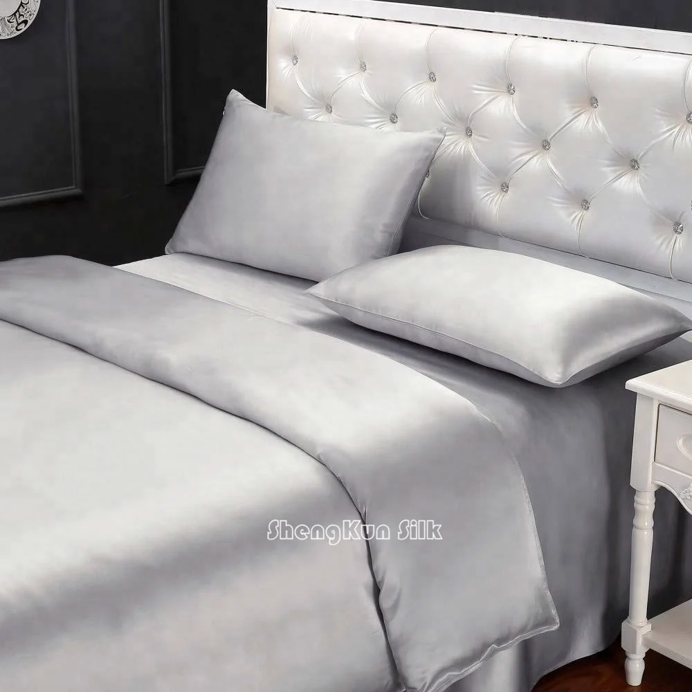 Роскошные шелковые комплекты постельного белья 100% шармёз шелковые хлопковые бамбуковые постельные простыни домашний текстиль