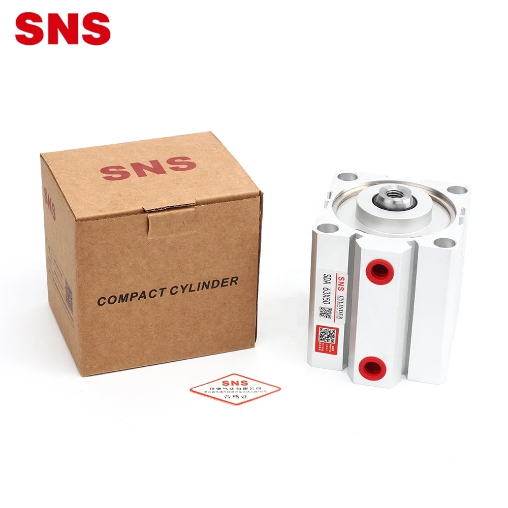 
SNS SDA63x50 High quality female thread pneumatic double acting compact air cylinder 