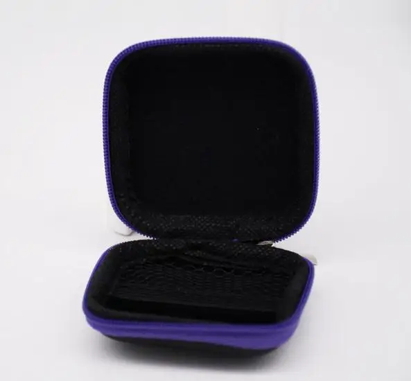 7cm * 7cm * 3cm  portable EVA square Pocket Collection Hard carrying Case Earphone bag