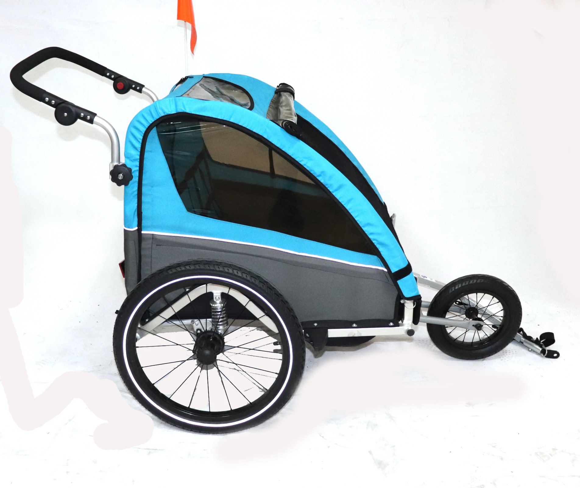
GS aprovel high quality three wheels trailer pet foldable pet jogger trailer 