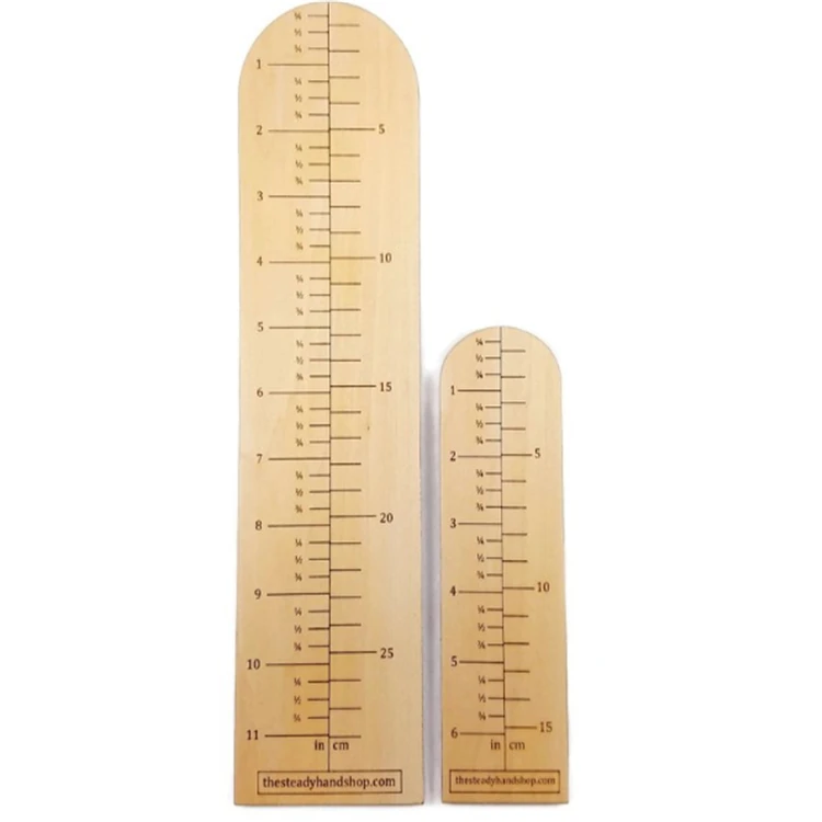 
Custom Plywood Lasercut wooden Knitting Tool Sock Ruler 