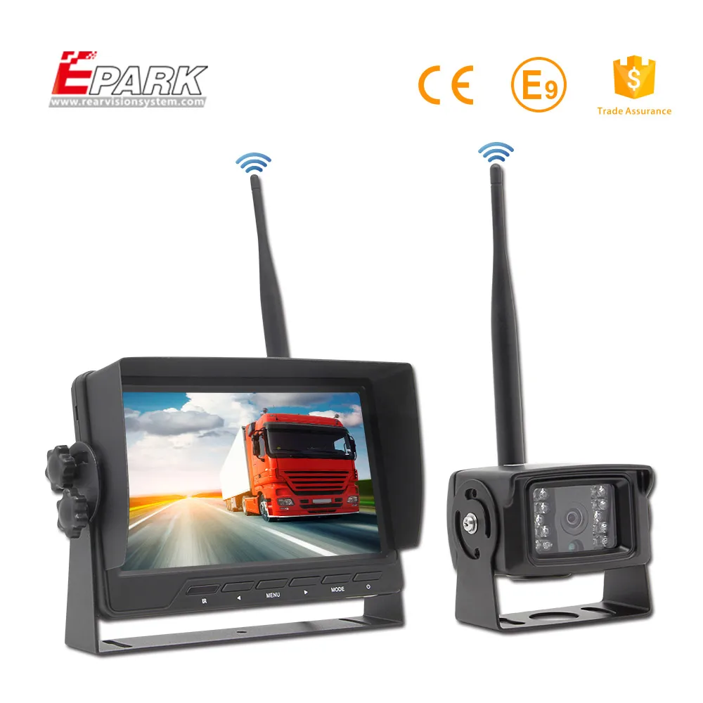 Сверхмощный IP67 Водонепроницаемый 2.4 ГГц цифровой роскошный черный беспроводной небольшой обратный камер для грузовых автомоби