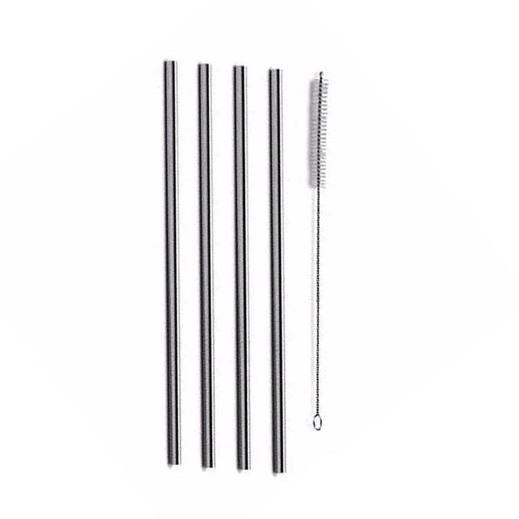 
8-Pack Stainless Steel Metal Straws with 2 Cleaning Brush - Reusable Drinking Straws For 30oz / 20oz Tumblers 